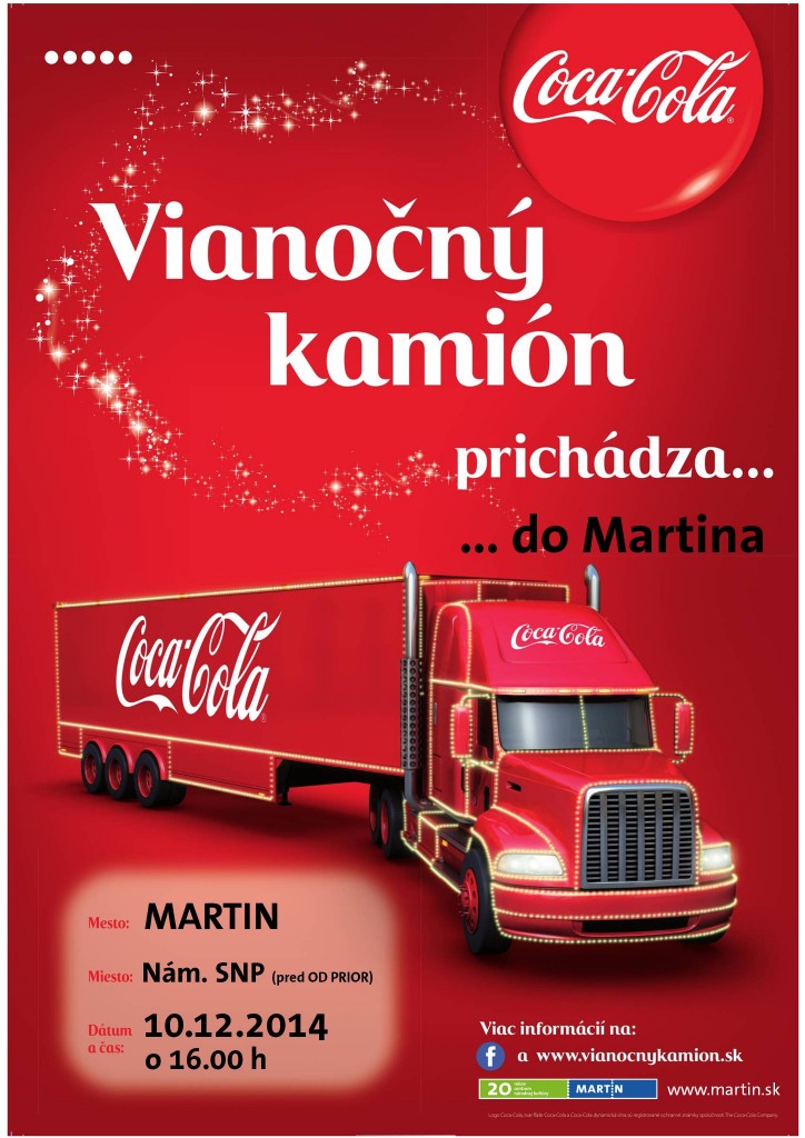 , Vianočný Coca-Cola kamión v Martine