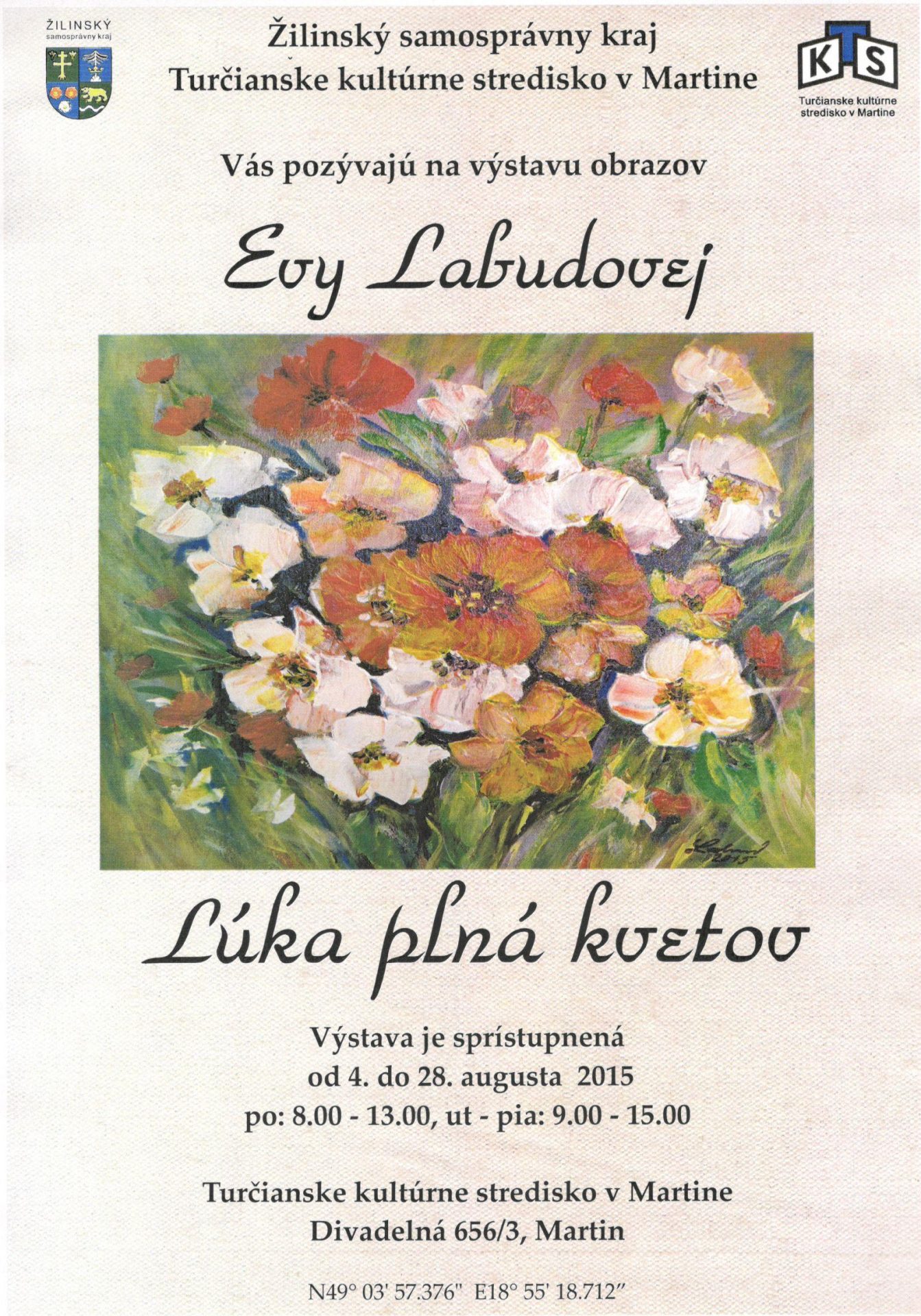 , Pozvánka na výstavu Evy Labudovej &#8211; Lúka plná kvetov