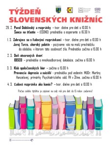 , Krajská knižnica v Žiline sa opäť zapojí do Týždňa slovenských knižníc