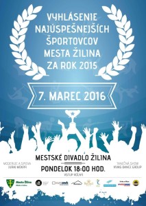 , Nominujte najúspešnejších športovcov mesta Žilina za rok 2015