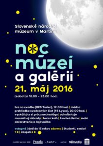 , Noc múzeí a galérií 2016 v Slovenskom národnom múzeu v Martine