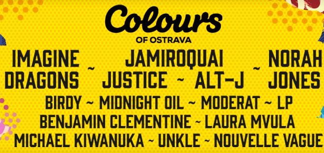 , Colours of Ostrava ani tento rok nesklame: Imagine Dragons, Jamiroquai, LP, Norah Jones, alt-J, ale aj Midnight Oil!