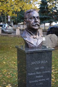, Pred druhou budovou Matice slovenskej odhalili bustu Matúša Dulu