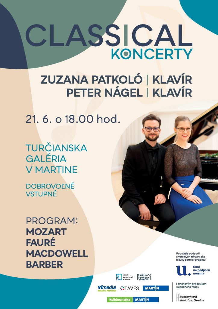 , Pozývame vás na koncert klavírneho dua Zuzany Patkoló a Petra Nágela