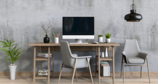 interiér, pracovňa, stolička, stôl, počítač
