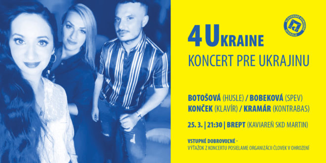 4Ukraine, SKD stojí za Ukrajinou. Divadlo zaradí do programu benefičný koncert pre Ukrajinu